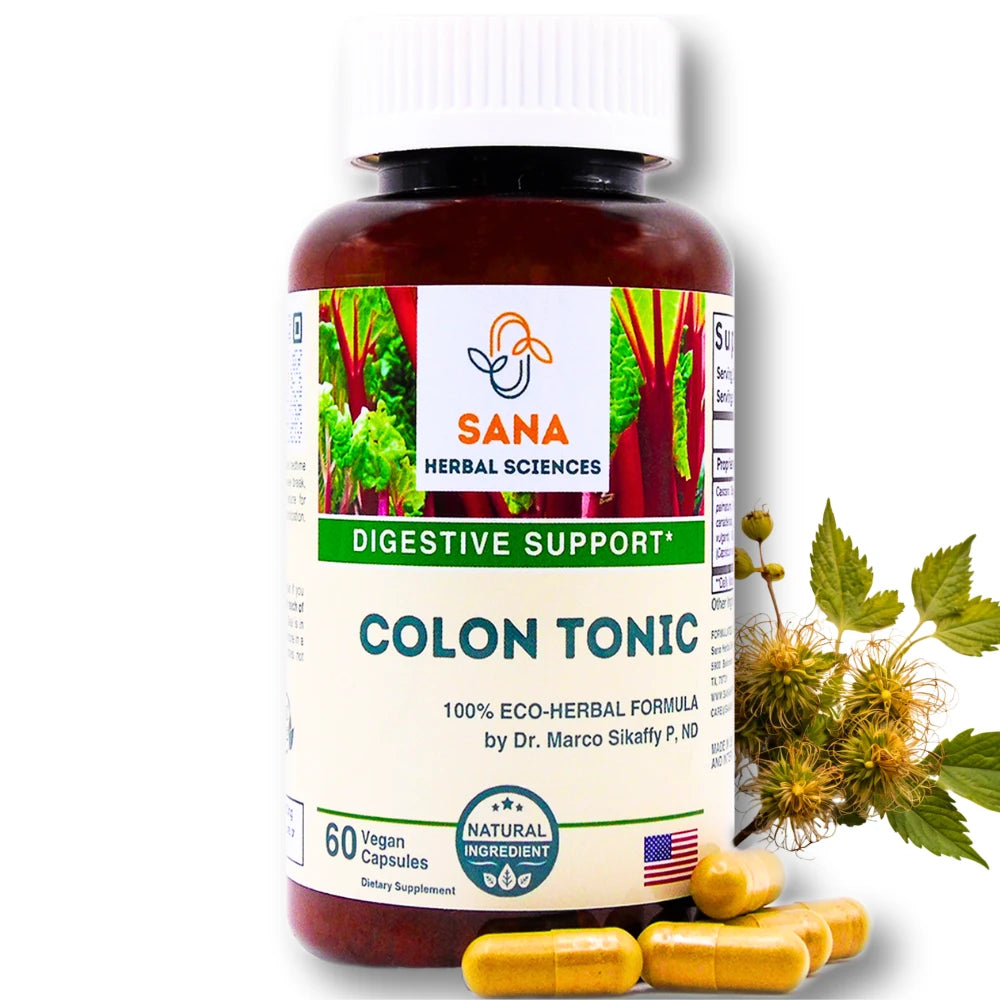Colon Tonic natural medicine, naturopathic remedy helping with issues like irritable bowel syndrome, irs, colon cleanse, bloating, constipation, Crohn's disease, diverticulitis, GERD, holistic gastrointestinal health.